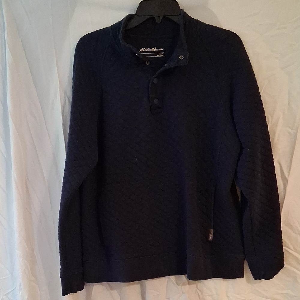 Eddie Bauer Men's Dark Blue Crewneck Sweater